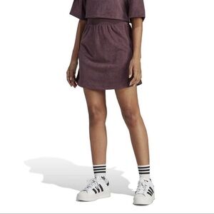 Adidas Original Adicolor Suede Trefoil Skirt, Shadow Maroon - Size Small - NWT